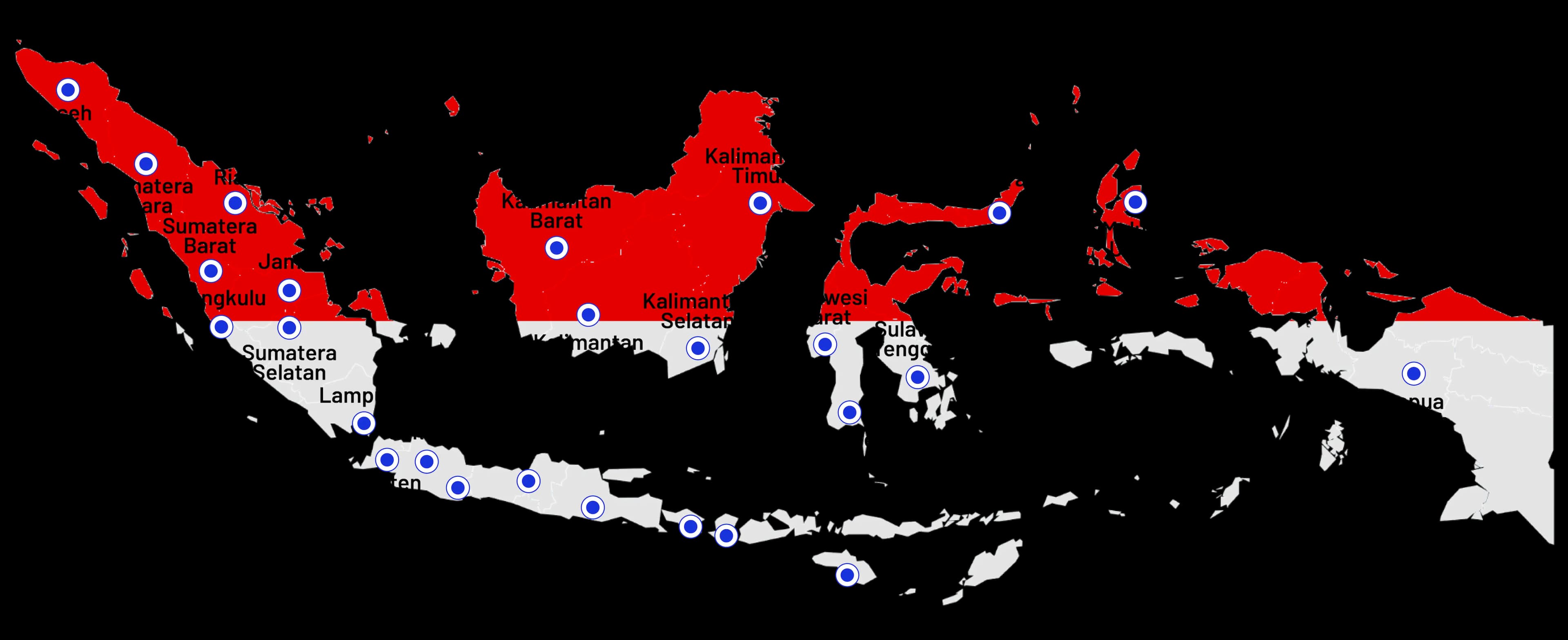 Peta persebaran klien layanan Excellent